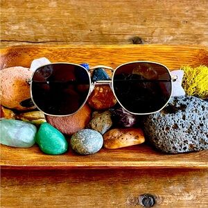 UO Classic Black Sunglasses with Wire Frame